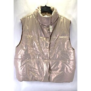 Fabletics Pink Zip Up Puffer Vest Size XXL-NWT